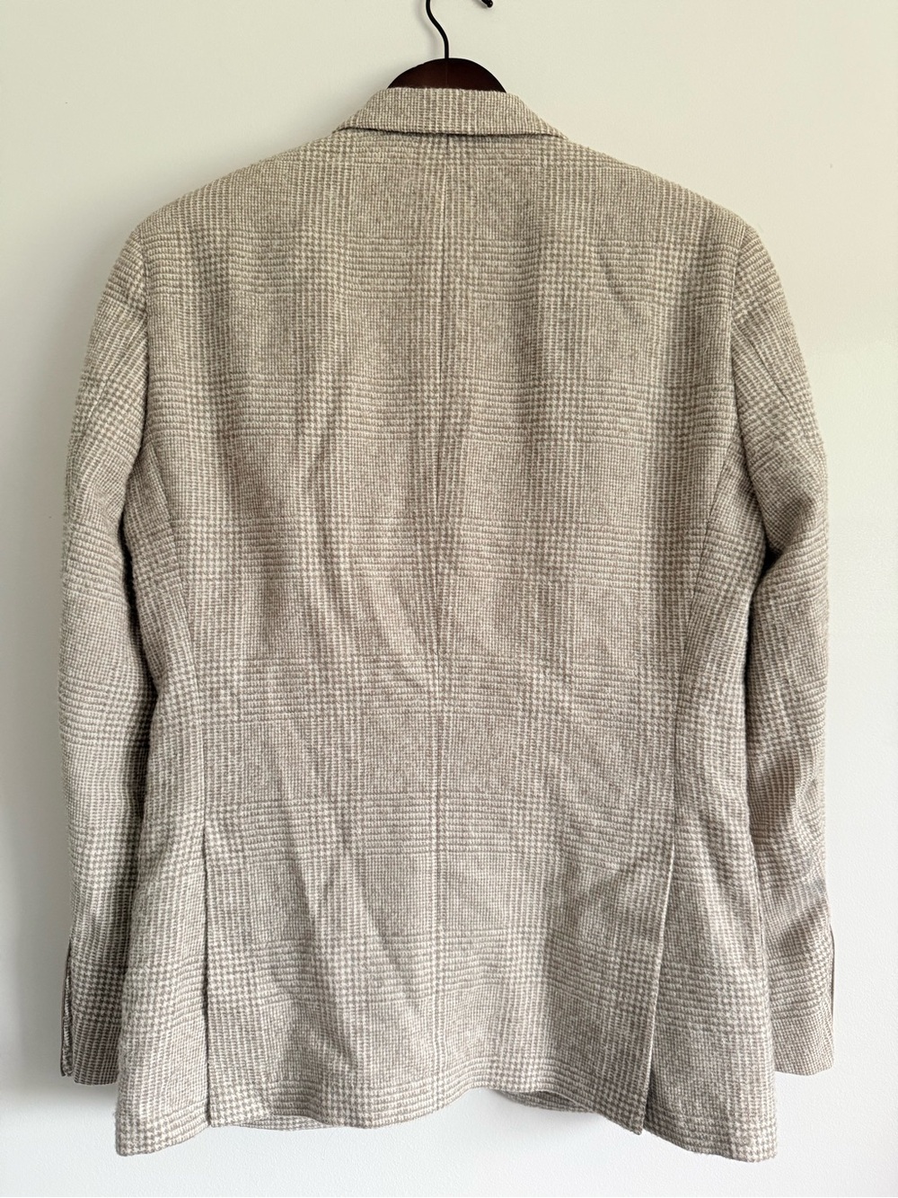 Hugo Boss Vintage Unisex Beige Italian Woven Plaid Blazer - Picture 11 of 13